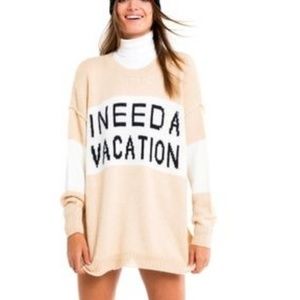 WILDFOX I NEED A VACATION SWEATER NWOT!